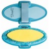 Brosse éponge bicolore T de T - Turquoise / bleu ciel
