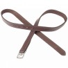 Étrivières cuir et nylon T de T - Havane foncé