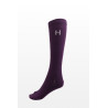 Chaussettes Harcour Aiko par 3 - Figue / noir / tartan