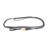 Rênes allemandes corde et cuir T de T - Noir uni