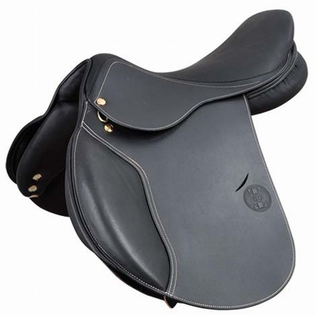 Selle Légère équitation Selle De Cheval Synthétique Sans Arbre Freemax - Taille 42-46 - Avec étriers Et Sangle - Pour Cheval Et Cavalier Confortables Selle Amovible Velcro Nettoyage