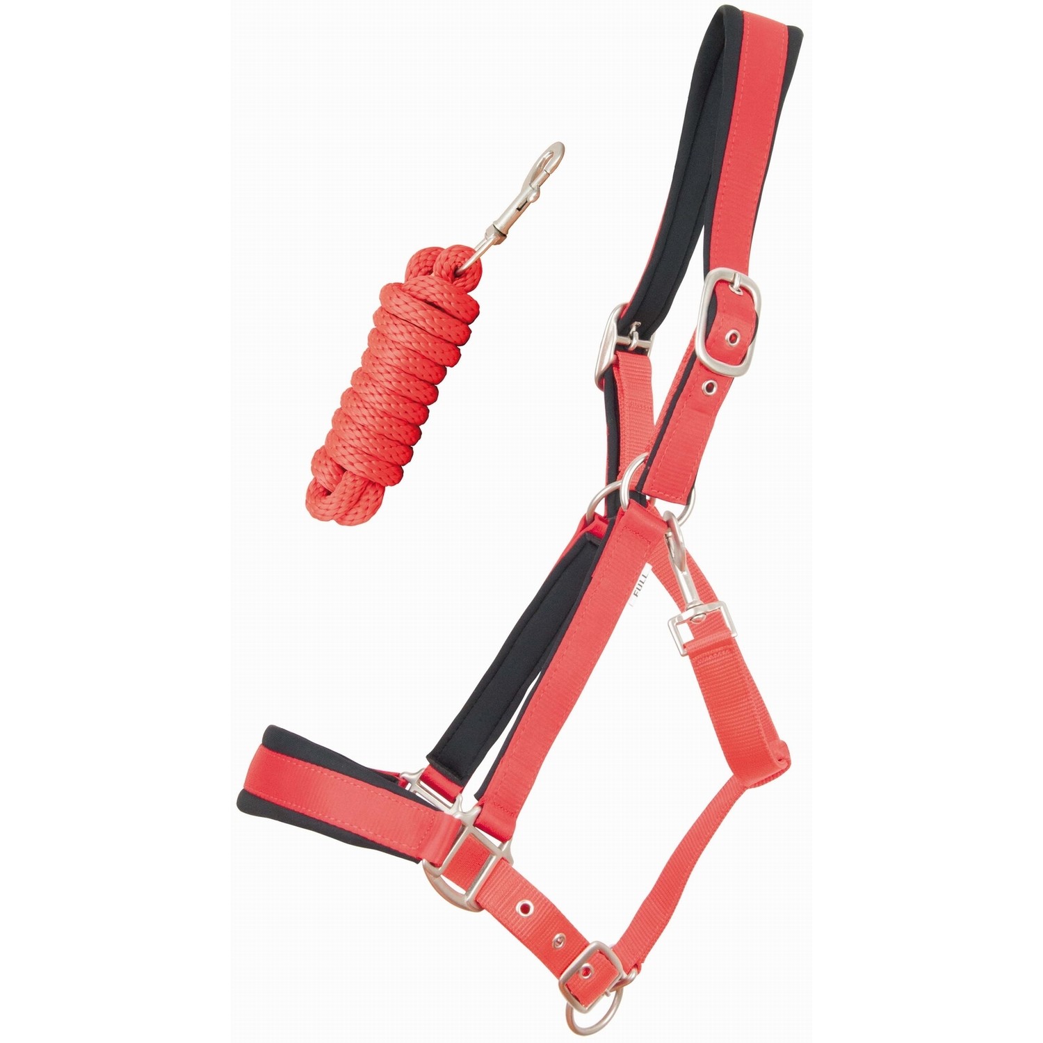 Licol satiné doublé avec longe ronde T de T Bleu marine