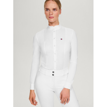 Polo de concours Tommy Hilfiger Equestrian New Jersey manches longues femme