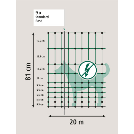 Clôture de délimitation Camping Net AKO