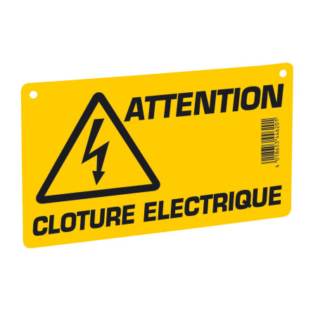 Plaque de signalisation – Attention clôture électrique ! AKO