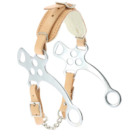 Hackamore acier chromé Feeling doublé mouton