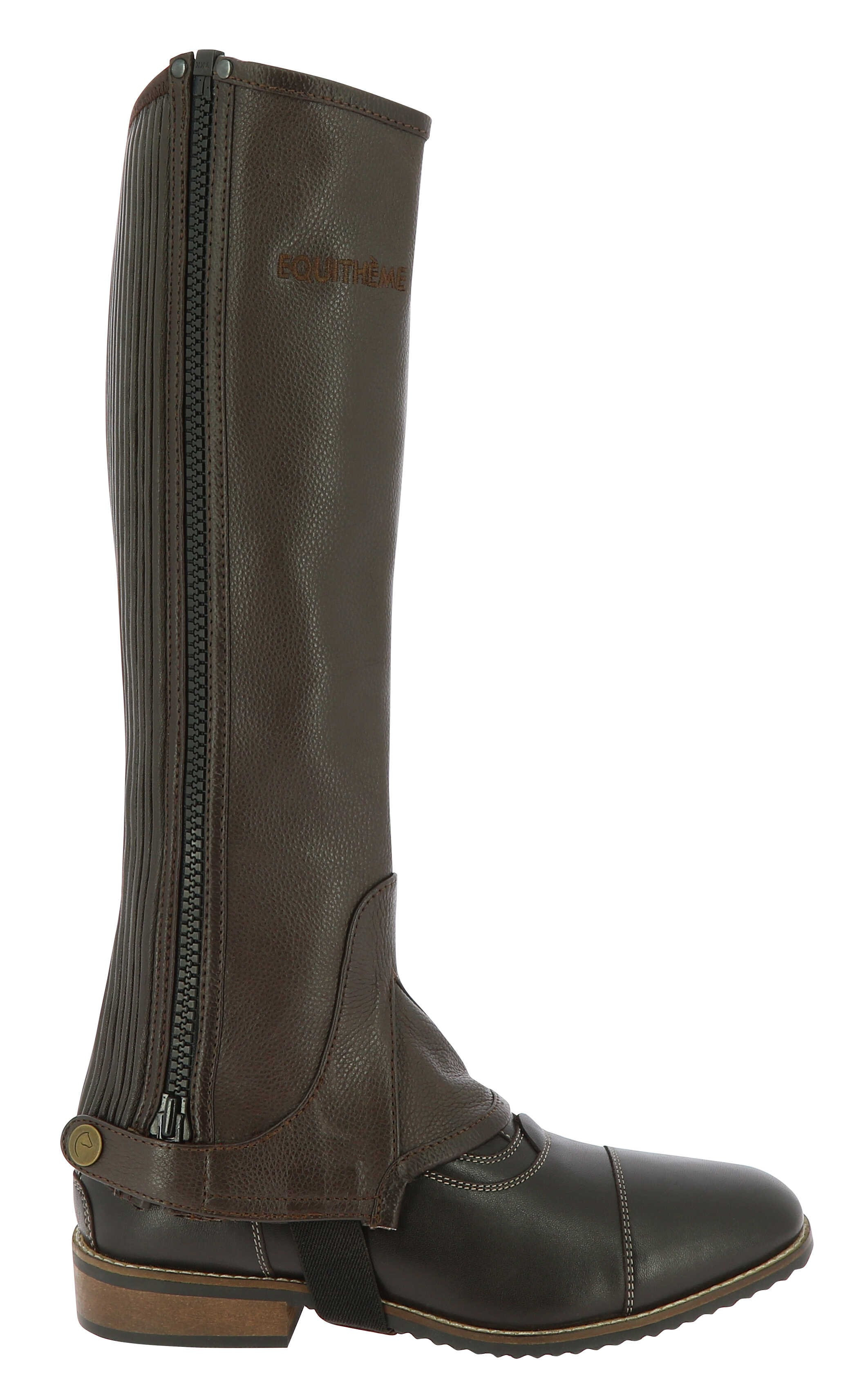 Mini-chaps Equithème cuir Marron Mini-chaps Equithème cuir Marron