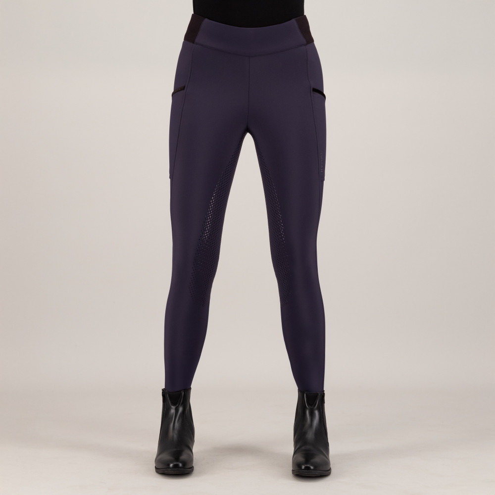 HORZE Dea Legging D’Équitation Femme - Pantalon Avec Poche Téléphone, Fond Intégral Et Passants Ceinture