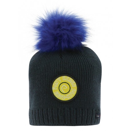 navy blue knitted bobble hat