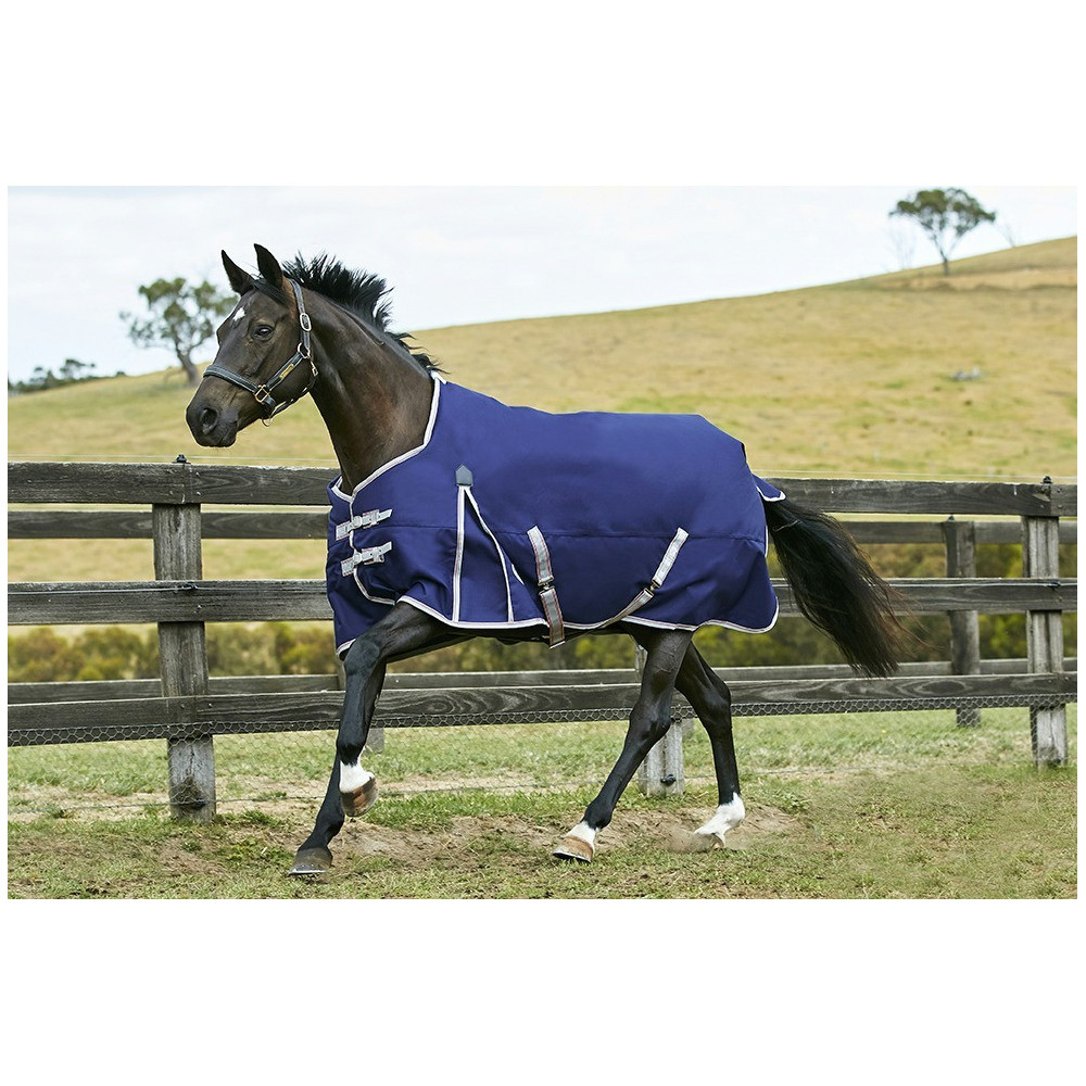 Couverture Covalliero RugBe Economic Navy Pour Cheval - Micropolaire Respirante - Taille 105 Cm