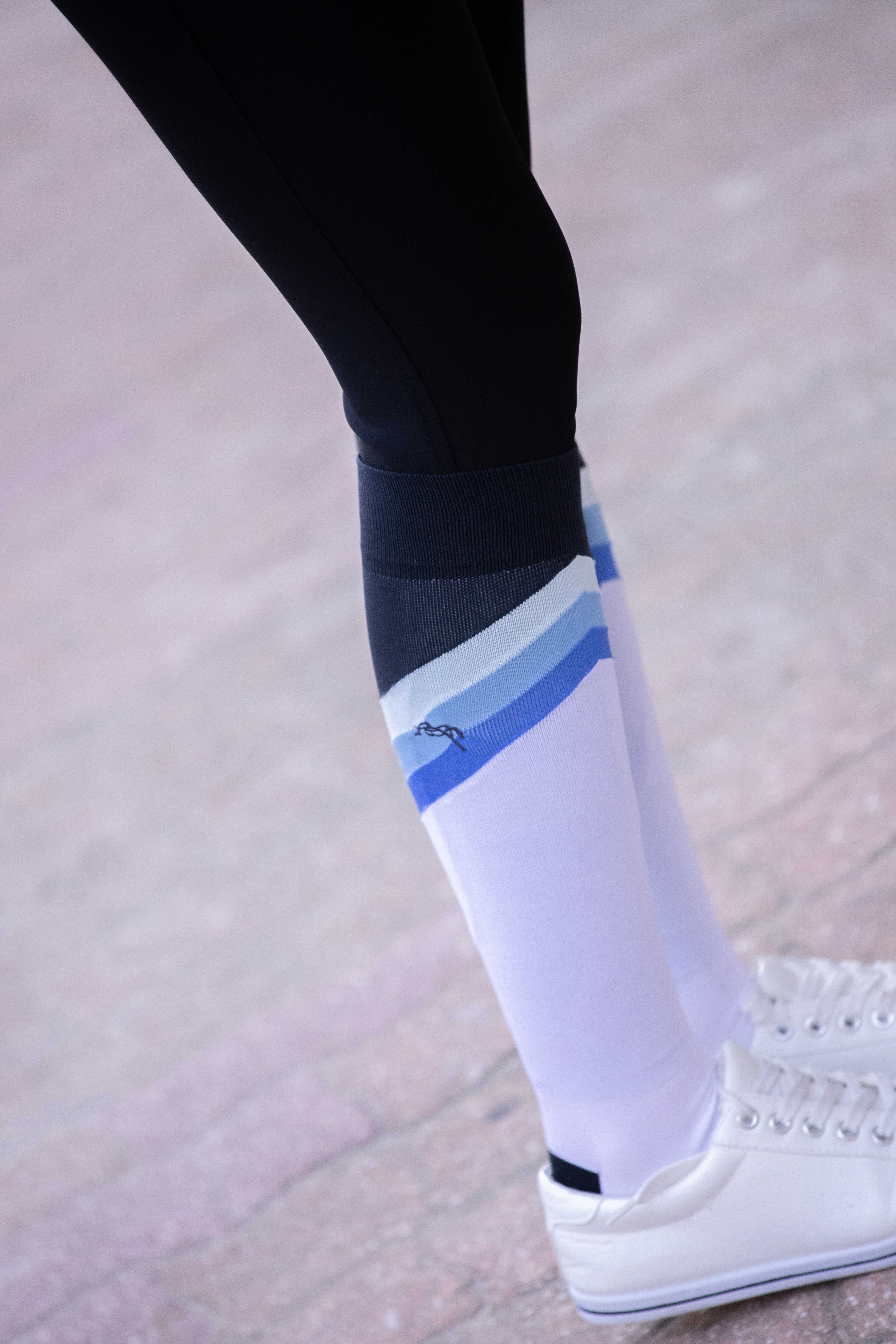 Chaussettes d'équitation Pénélope Fun Bleu / blanc Chaussettes d'équitation Pénélope Fun Bleu / blanc