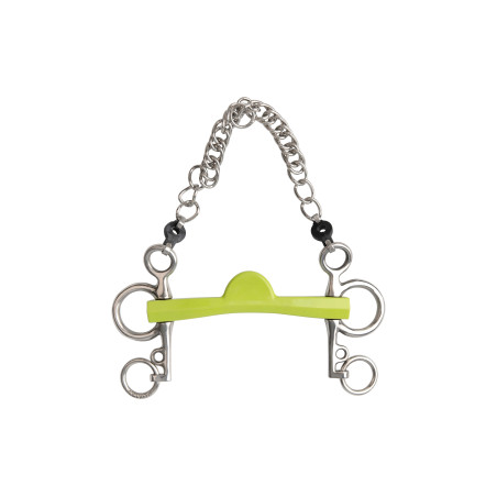 Mors pelham Metalab Flexi Soft demi-lune branches courtes