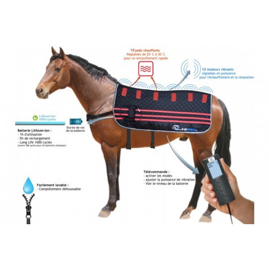 E.ZIBACK Pro Vibrating and heating massage mat for horses