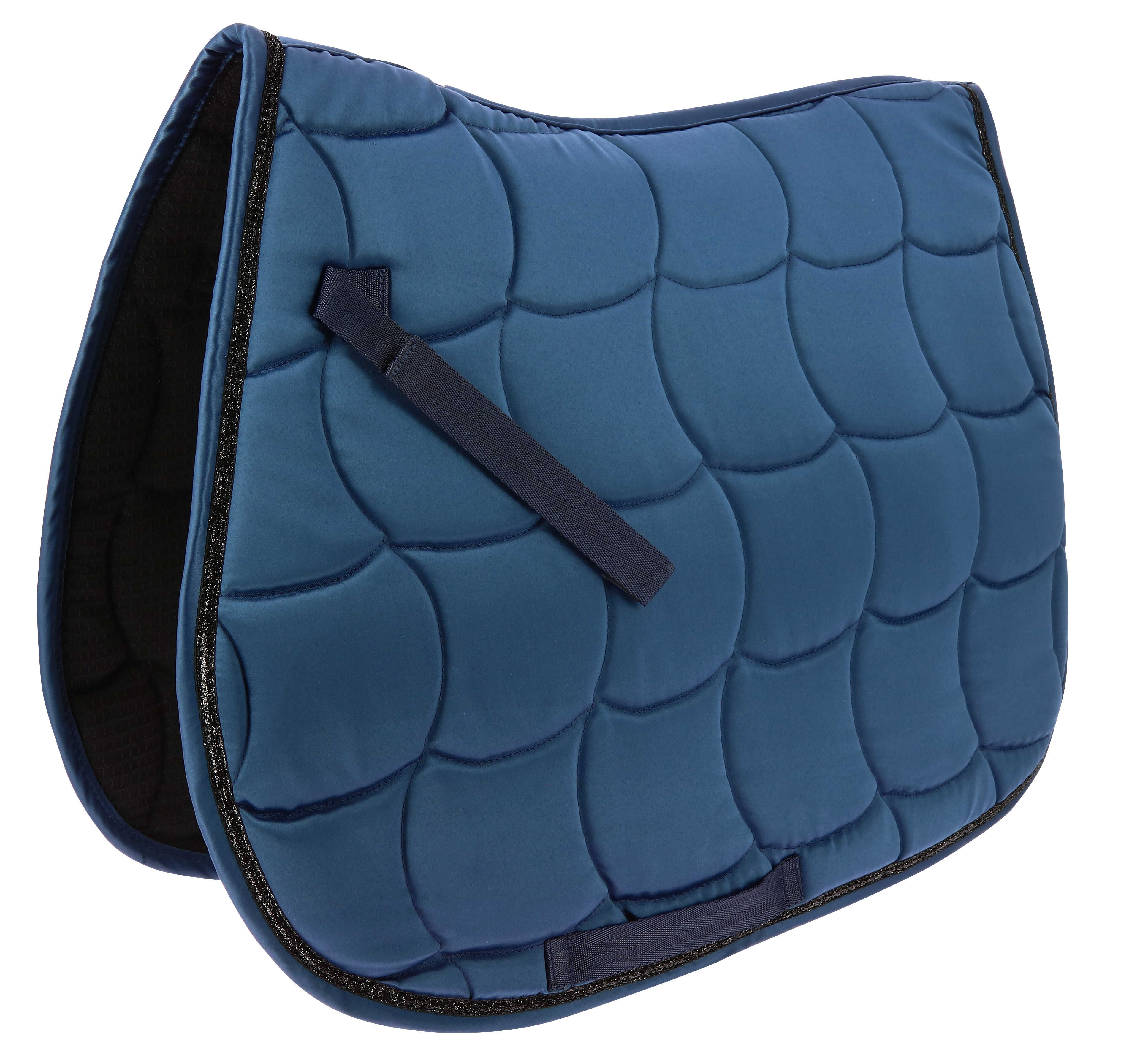 Tapis de selle Equithème Satin Bleu denim