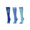 Chaussettes Dublin enfant par 3 - Menthe clair geo poney