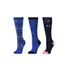 Chaussettes Dublin enfant par 3 - Poney peekaboo bleuet