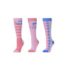 Chaussettes Dublin enfant par 3 - Carnaval rose pastel