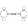 Mors 3 anneaux cuivre Lozenge Gag Shires - Acier inoxydable