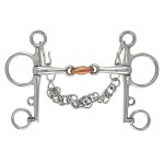 Mors Pelham double brisure cuivre Shires