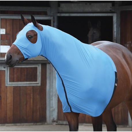 Horse Stretch Hood Face and Neck Cover Full Separating Zip in X-LARGE PURPLE