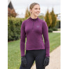 Polo d'équitation Dublin manches longues brossé femme - Violet pourpre