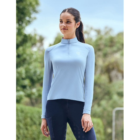 Top d'équitation manches longues Dublin respirant femme