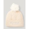 Bonnet à pompom Tommy Hilfiger Equestrian Perry - Taupe