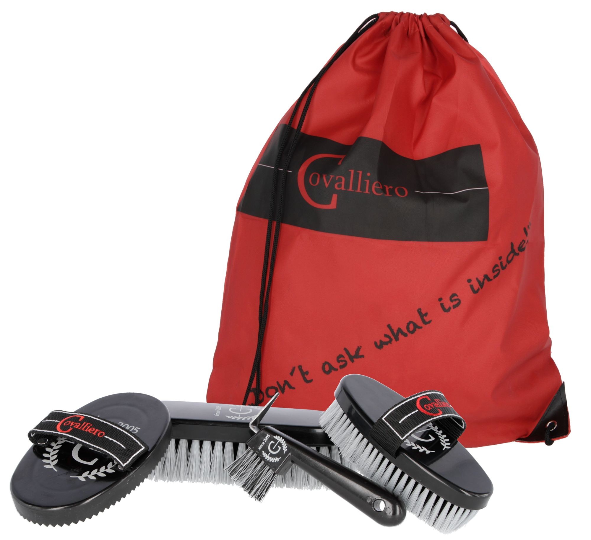 Sac de pansage pour équitation Covalliero avec 4 pièces
