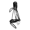 Bridon Muserolle Large Cuir Souple Dy'on - Noir