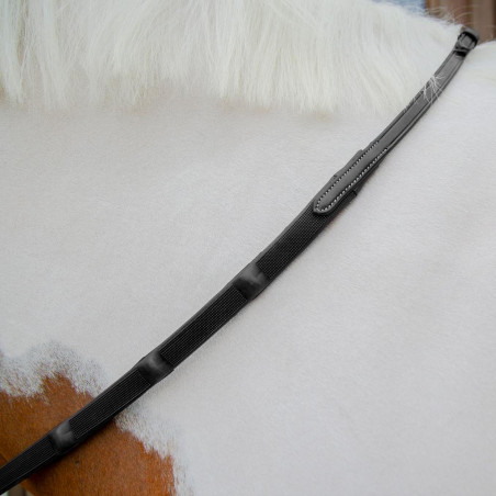 Rênes Caoutchouc Dy'on 1/2 avec 7 arrêtoirs intégrés