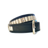 Ceinture Equestrian Stockholm fine - Noir edition