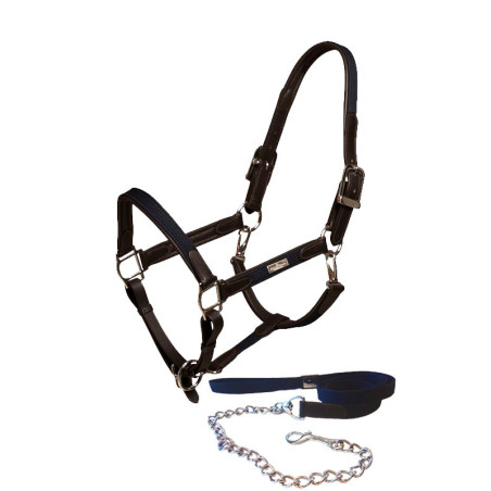 Licol et longe en cuir Equestrian Stockholm chain