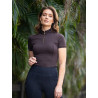 Polo UV Proction Equestrian Stockholm manches courtes femme - Marron doré