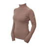 Pull col roulé tricoté Equestrian Stockholm femme - Champagne