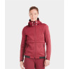 Sweatshirt zippé équitation Horse Pilot femme Tempest - Rouge foncé