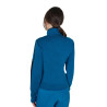 Veste Equestro femme en nylon et tricot avec fermeture éclair - Bleu coral