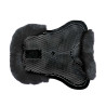 Amortisseur gel poney avec découpe et bordure en peau de mouton Classic Acavallo - Noir / gris