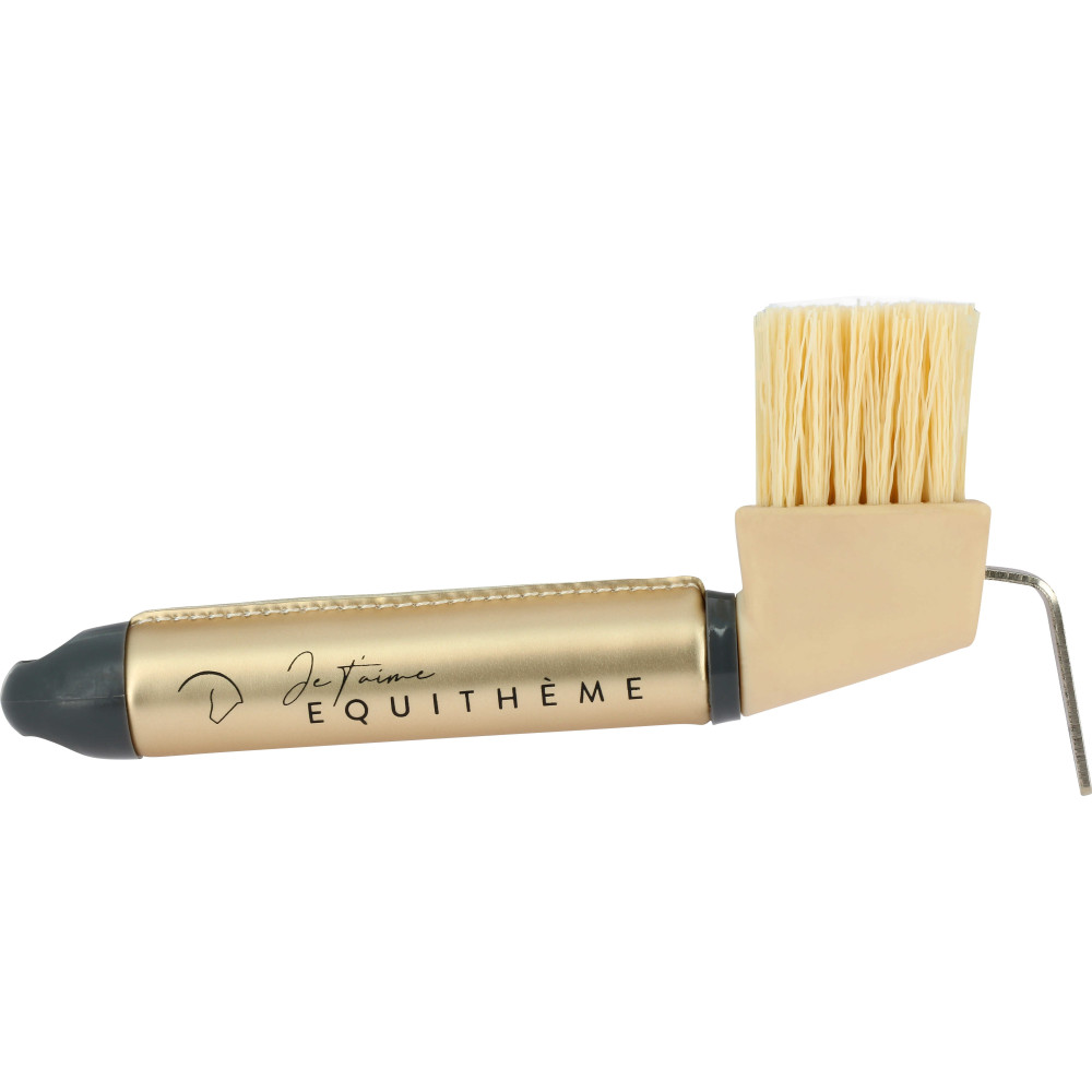 Brosse à Vêtements Hippo-Tonic Softgrip Dandy - Nylon Souple - Avec Clip Et Nœud Satin - Boîte Métal