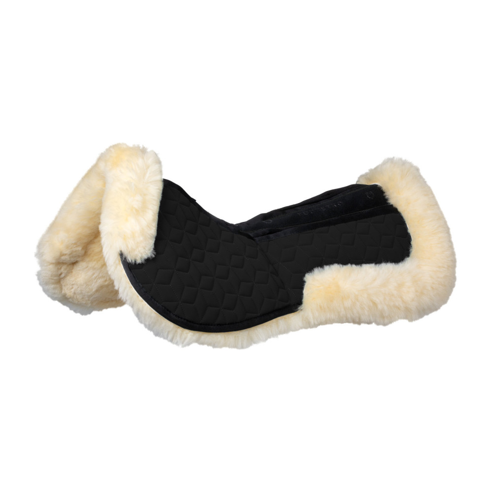 Amortisseur De Dos RIDING WORLD – Polyester Piqué Diamant, Mousse 14mm, Mouton Synthétique, Poney