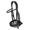Bridon de dressage Equestro Elegant en cuir - Noir