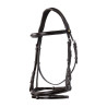 Bridon de Jumping Equestro cuir anglais - Marron foncé