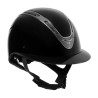 Casque femme Equestro Apocalypse coque brillante homologué EN 1384-2023 - Noir / gunmetal