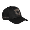 Casquette femme Equestro avec logo strass - Noir