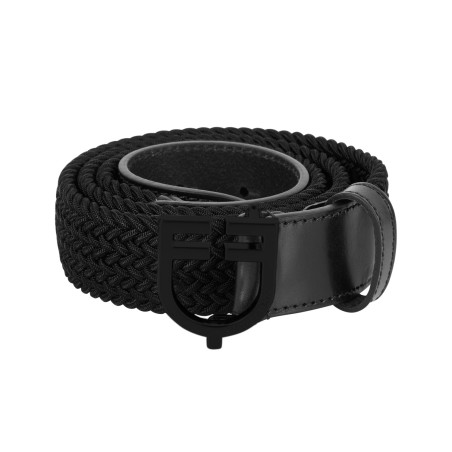 Ceinture élastique Equestro avec boucle logo noir