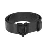 Ceinture Equestro tout cuir noir avec boucle logo - Noir