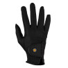 Gants unisexes Equestro rembourrés en cuir synthétique fermeture auto-agrippante - Noir