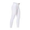 Legging femme Equestro taille haute avec passants de ceinture - Blanc