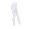 Legging fille Equestro x FISE full grip coupe slim - Blanc