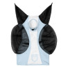 Masque anti-mouches Equestro bicolore en mesh - Omphalodes / blanc brillant