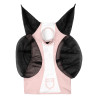 Masque anti-mouches Equestro bicolore en mesh - Rose parfait / blanc brillant